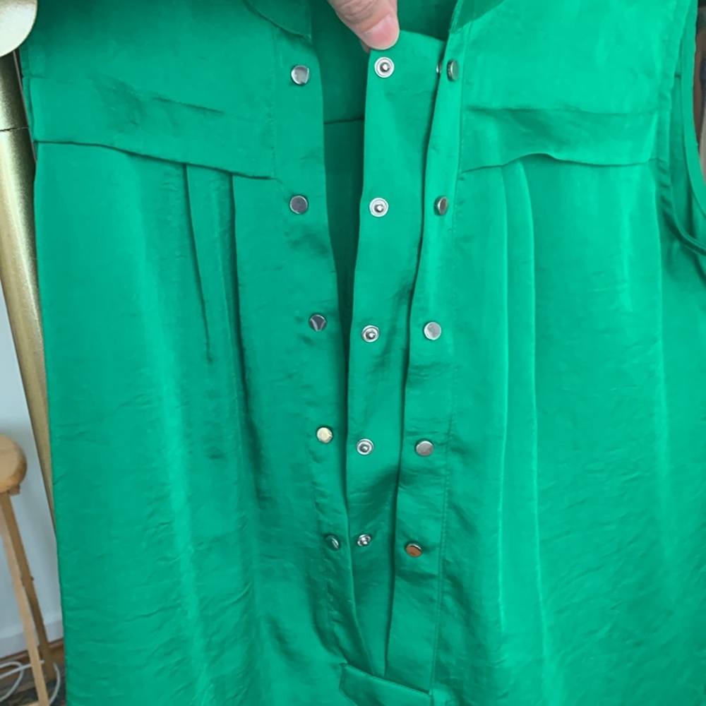 Anne Klein sleeveless top Green size 6 - Picture 3 of 14